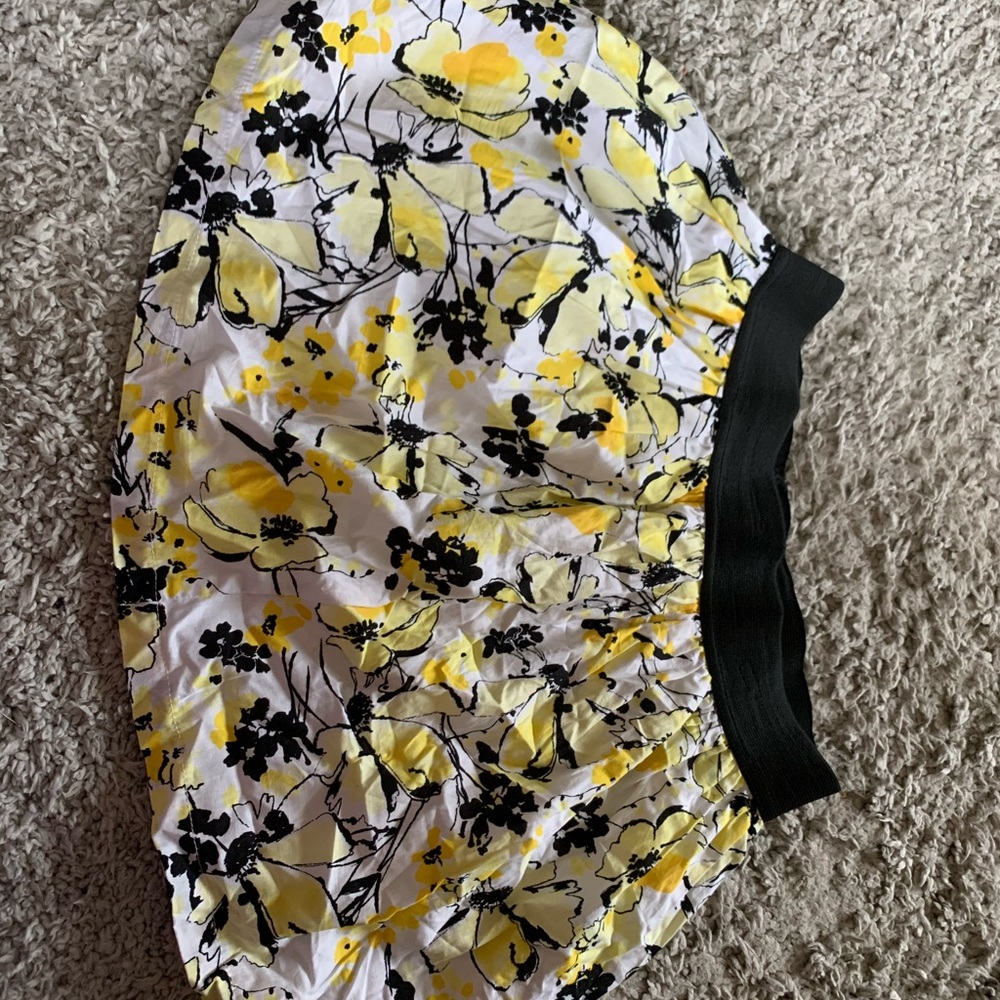 Black and yellow flower skirt